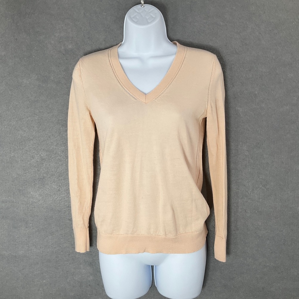 Banana Republic Merino Wool V-Neck Sweater Long Sleeve‎ Knit Top Lightweight XS